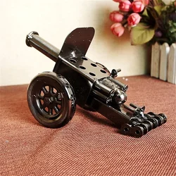 Antique Weapon Decoration Door-Shaped Mortar Cannon Pure Hand Retro Iron Art Small Steel Cannon Model P004