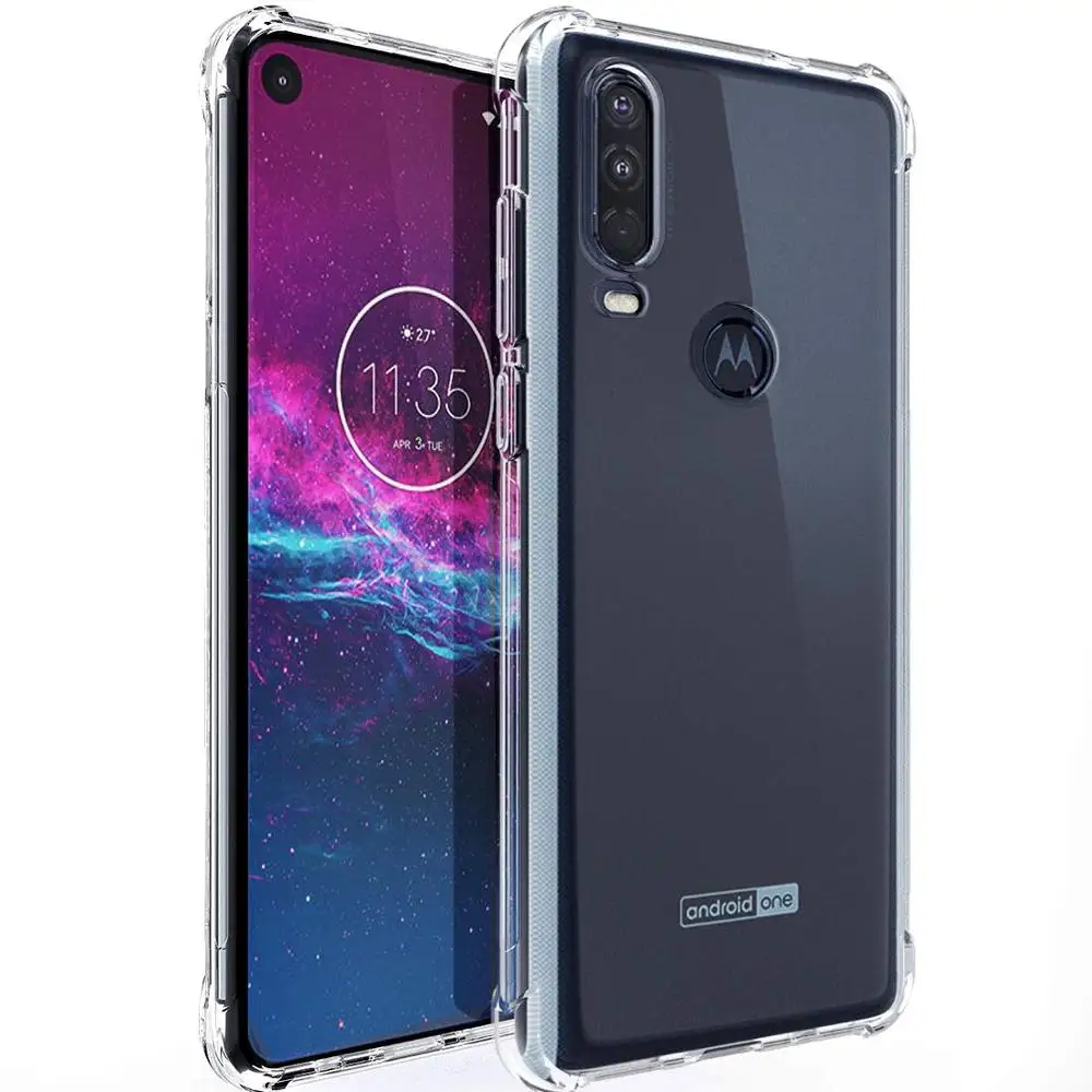 Crystal Soft Case For Motorola One Action Zoom Reiforced Corner Silicone Back Cover For Motorola One Macro Vision Rubber Bumper