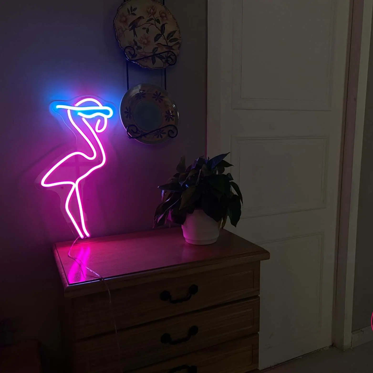 Flamingo Neon Signs,Table Decor Lights,Wall Decor Signs,Game Room Lights Signs LED Gift,Room Decoration Products