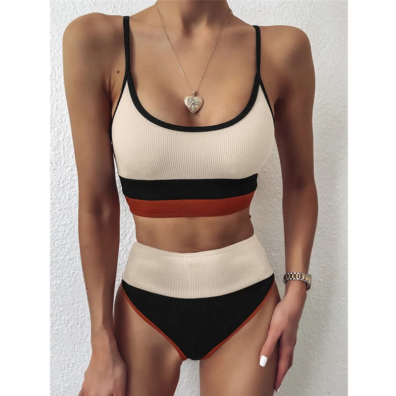 Strój kąpielowy Push Up Strój kąpielowy dla kobiet Patchwork Strój kąpielowy dla kobiet Strój kąpielowy z wysoką talią Strój kąpielowy Sportowy strój kąpielowy Seksowne bikini