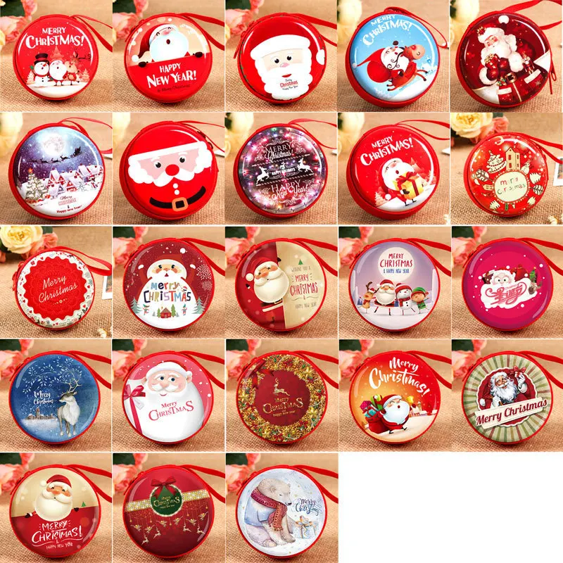 New Mini Cartoon Christmas Children Candy Bags Coin Wallet New Year Child Purse for Kids Christmas Xmas Party Baby Gifts Favors