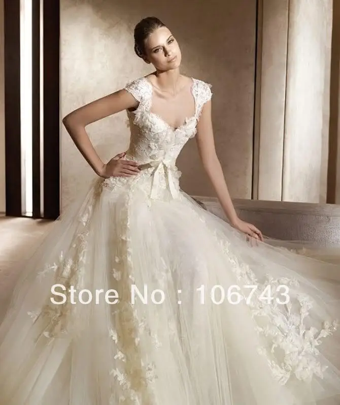 free shipping vestido de noiva 2018 new style Sexy brides Custom lace appliques bow bridal gown mother of the bride dresses