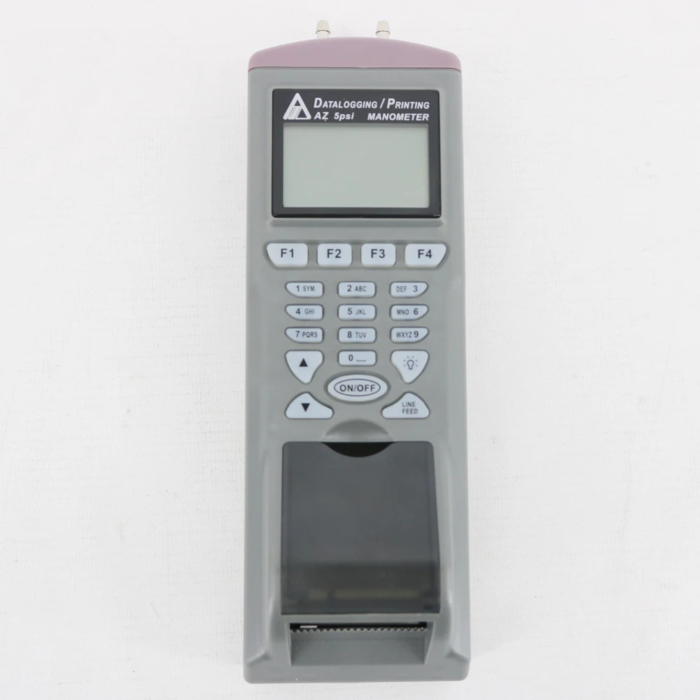 Манометр AZ9835 с диагональю 5 фунтов на кв. дюйм, интерфейс RS232 для принтера с программным обеспечением, позволяющим подключаться к ПК для скачивания данных.