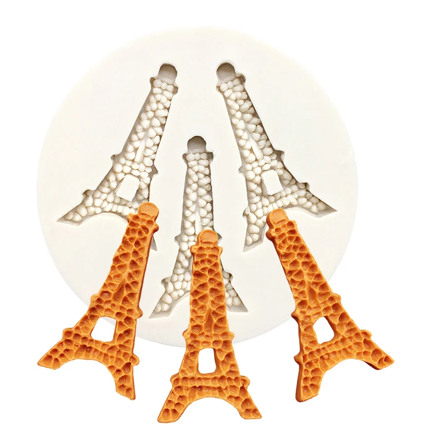 Eiffel Tower Silicone Sugarcraft Mold Cookie Cupcake Chocolate Baking Mold Fondant Cake Decorating Tools