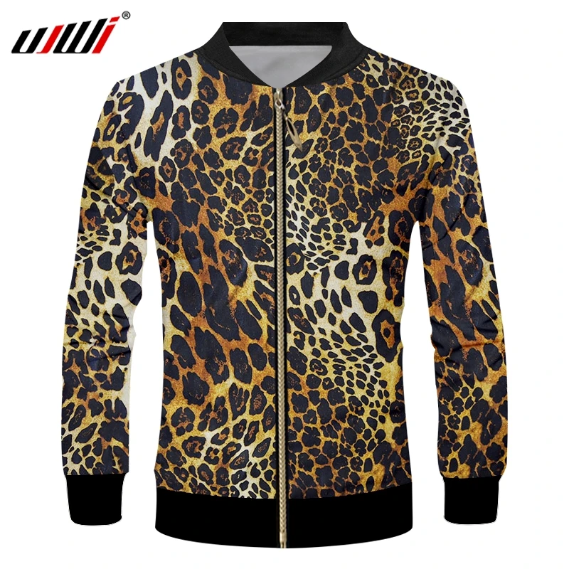 

UJWI Zip Jacket Trend New Coat Man Zipper Jackets 3D Printed Oversized Leopard 5XL Clothing Homme Winter Windbreaker Cheap Sale