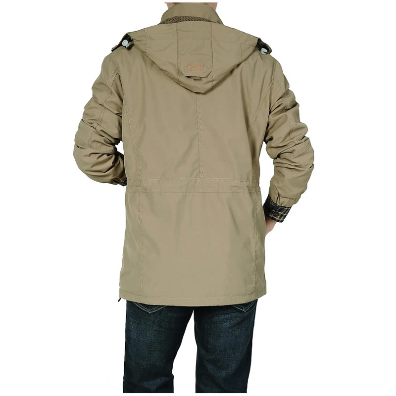 Chaquetas con capucha para hombre, prendas de vestir informales, rompevientos para senderismo, abrigos a la moda, cazadora de carga del ejército