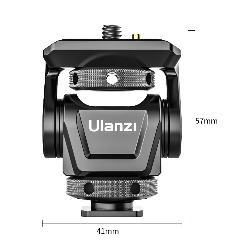 Tripé com cabeça redonda para câmera ulanzi u150 dslr, suporte com esfera para monitor, acessórios de cabeça com parafuso de 1/4 "e furo de localização