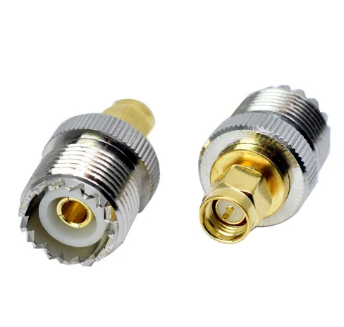 2pcs SMA Male  to UHF PL259 SO239 Female Jack RF Coaxial Adapter Straight RF Connectors