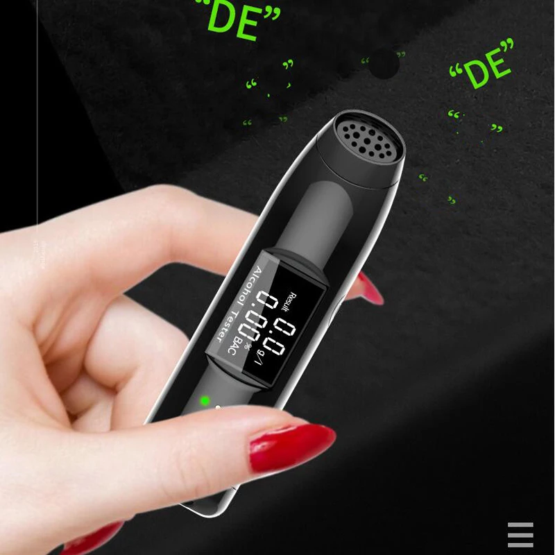 Digital Alcohol Tester Breath Analyzer Test Tool Portable High-precision Breath Tester USB Charging