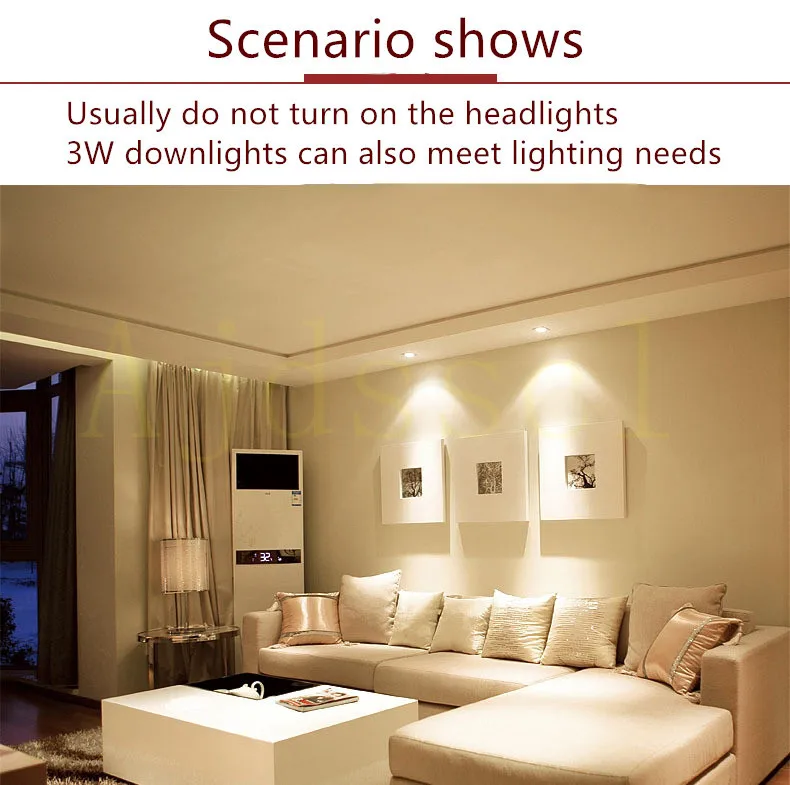 Dimmable Led Downlight Three Colors 5W 7W 9W 12W 15W Recessed in LED Ceiling Light AC 220V Indoor Lighting Warm Cold White Lamp