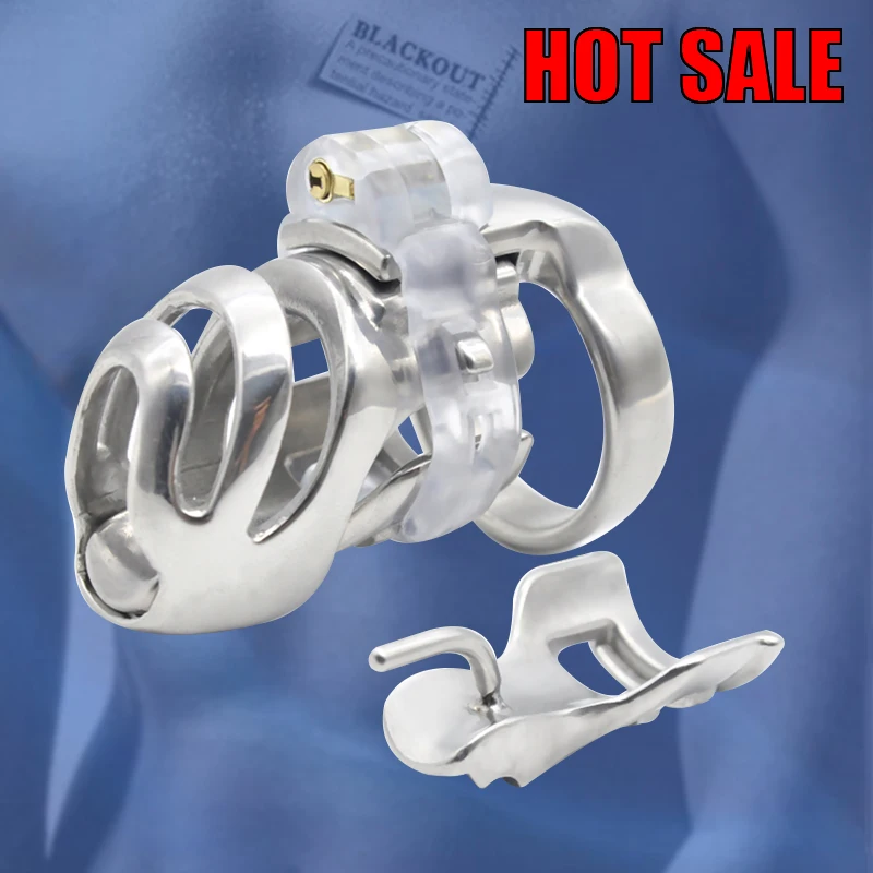 BLACKOUT New The 316L stainless steel Male Small chastity devices Penis Ring Belt Adult sex toys A359-1