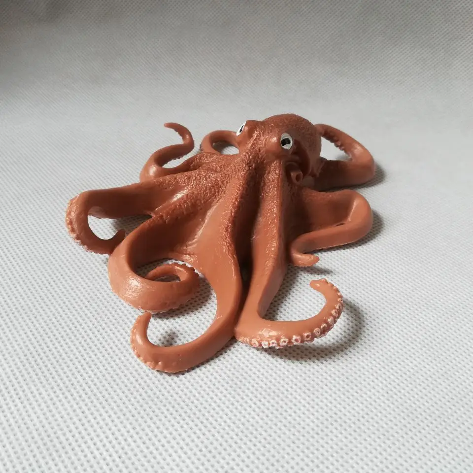 Echtes Spielzeug Oktopus Statisches Kunststoffspielzeug ca. 14x10cm Modell Umweltkognition Dekoration Spielzeug Weihnachtsgeschenk b0552