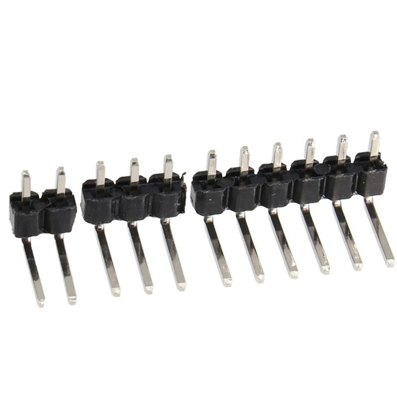 10PCS 2.54mm Single Row Right Angle PCB Board Copper Pin Header Connector Male Pinheader 1*3/4/10/12/15/40Pin for Arduino