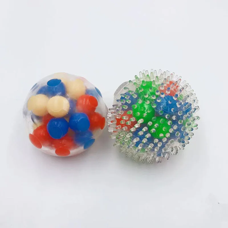 Squeeze Ball Toy Relieve Stress DNA Colorful Beads New Fashion Hand Exercise Tool for Kids / Adults