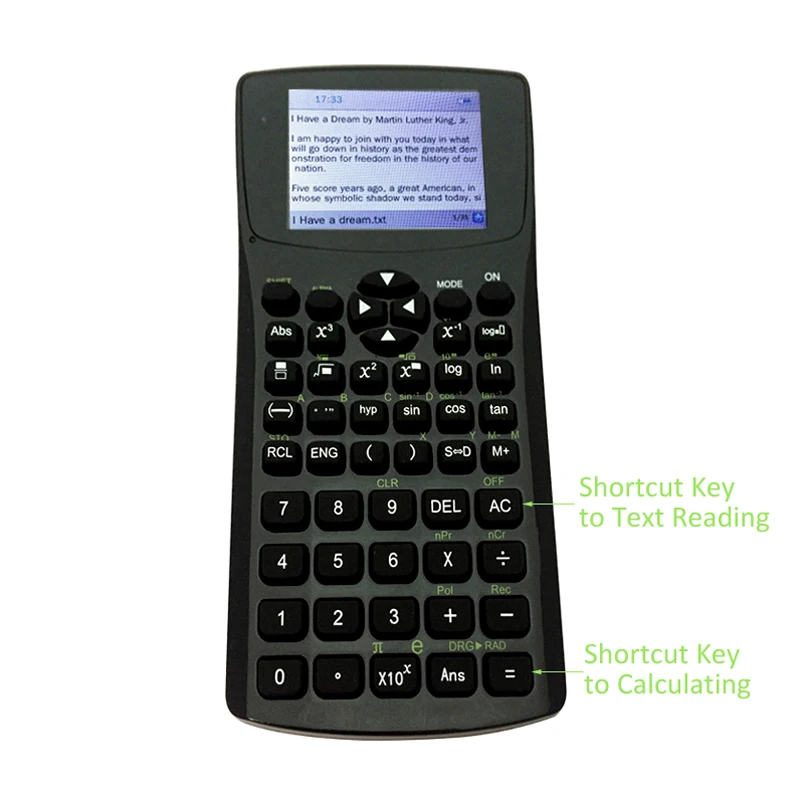 Calculatrice multifonction avec lecteur de texte, image, musique, lecteur vidéo, prise en charge de la confidentialité, clé d'accès, Espagne, Russie, hébreu, portugais, etc.
