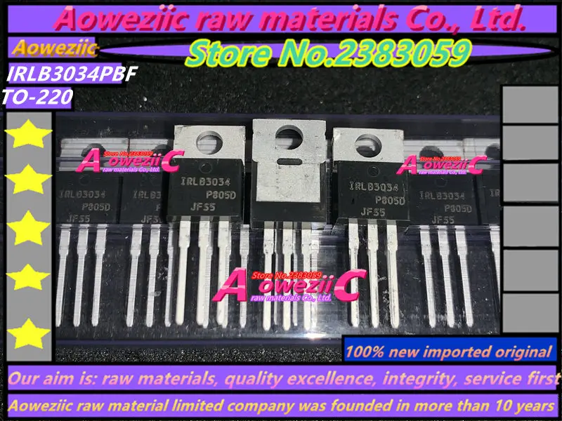 Aoweziic 2018 + 100 ٪ جديد المستوردة الأصلي IRLB3034 IRLB3034PBF LB3034 TO-220 أنابيب الطاقة ، محولات أنبوب أكسيد المعدن نصف الموصل