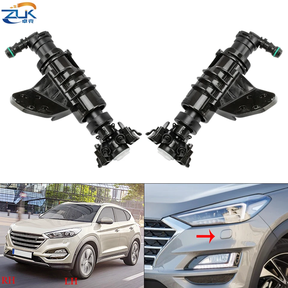 ZUK Headlight Washer Nozzle Headlamp Cleaning Spray Pump Actuator For Hyundai Tucson (TL) 2016-2020 OEM:98671-D7000 98672-D7000