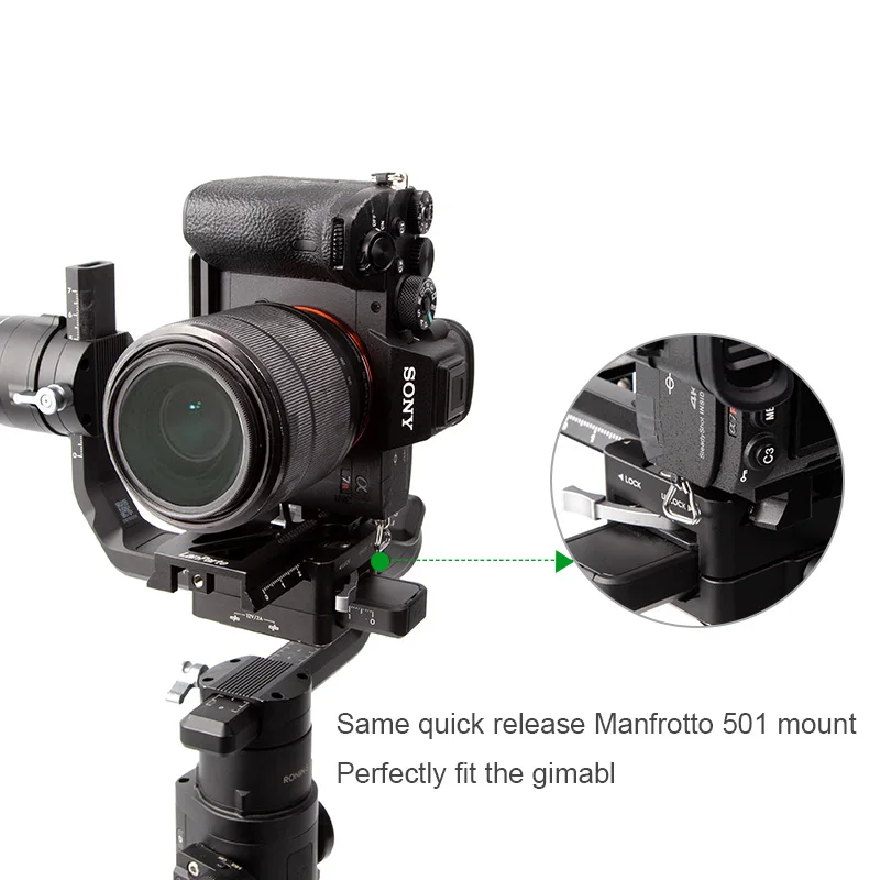 Lanparte Ronin S L Bracket Plate for Vertical Shooting for DJI Gimbal Accessories for DSLR Camera