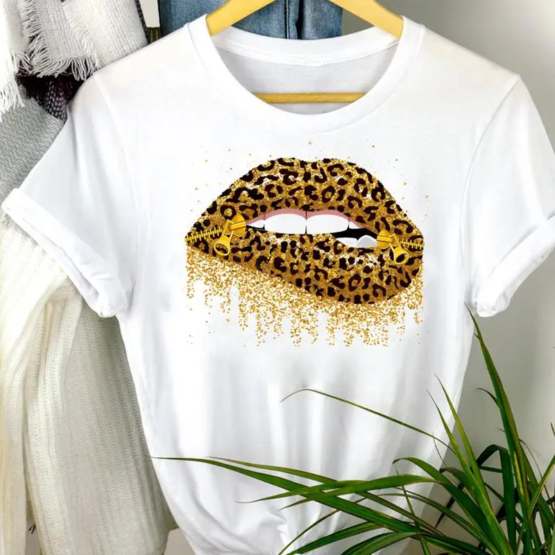 Frauen Kleidung Weibliche T Top Cartoon Lip Trend Neue Kawaii Sommer Mode Kurzarm Sommer Druck T-shirt