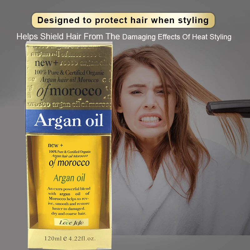 

Super 120ml 100% Natural Organic Morocco Argan Oil Hair Care Scalp Essential Oil For Repairing Dry Damage Hair Treatment