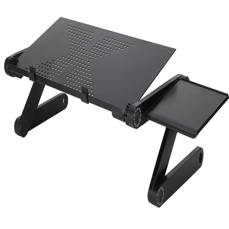 Aluminum Alloy Laptop Desk Dormitory Folding Table Lazy Computer Desk Office Bed Desk Portable Anticorrosion Aluminum Alloy Desk