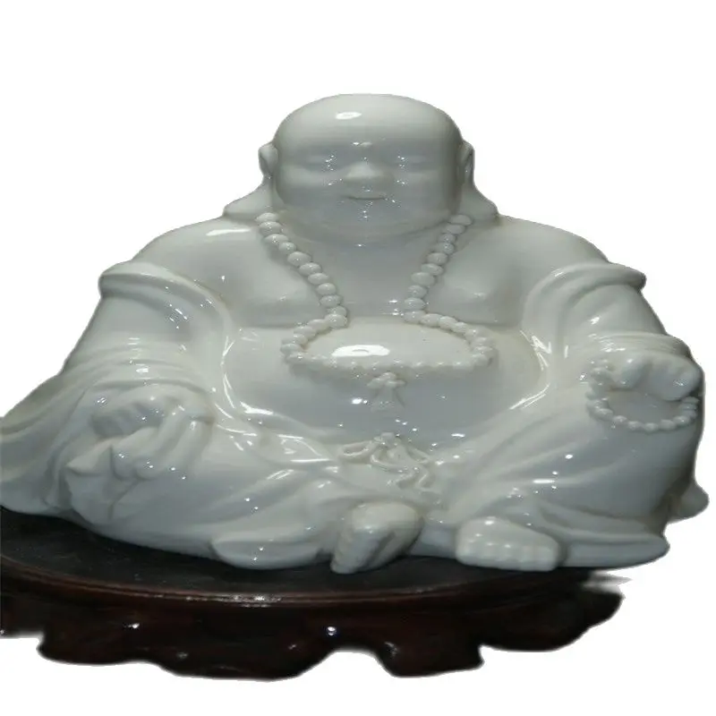 

Fine China Dehua Old White Porcelain Hand Carved Excellent Buddha Old Statue Porcelain Statue