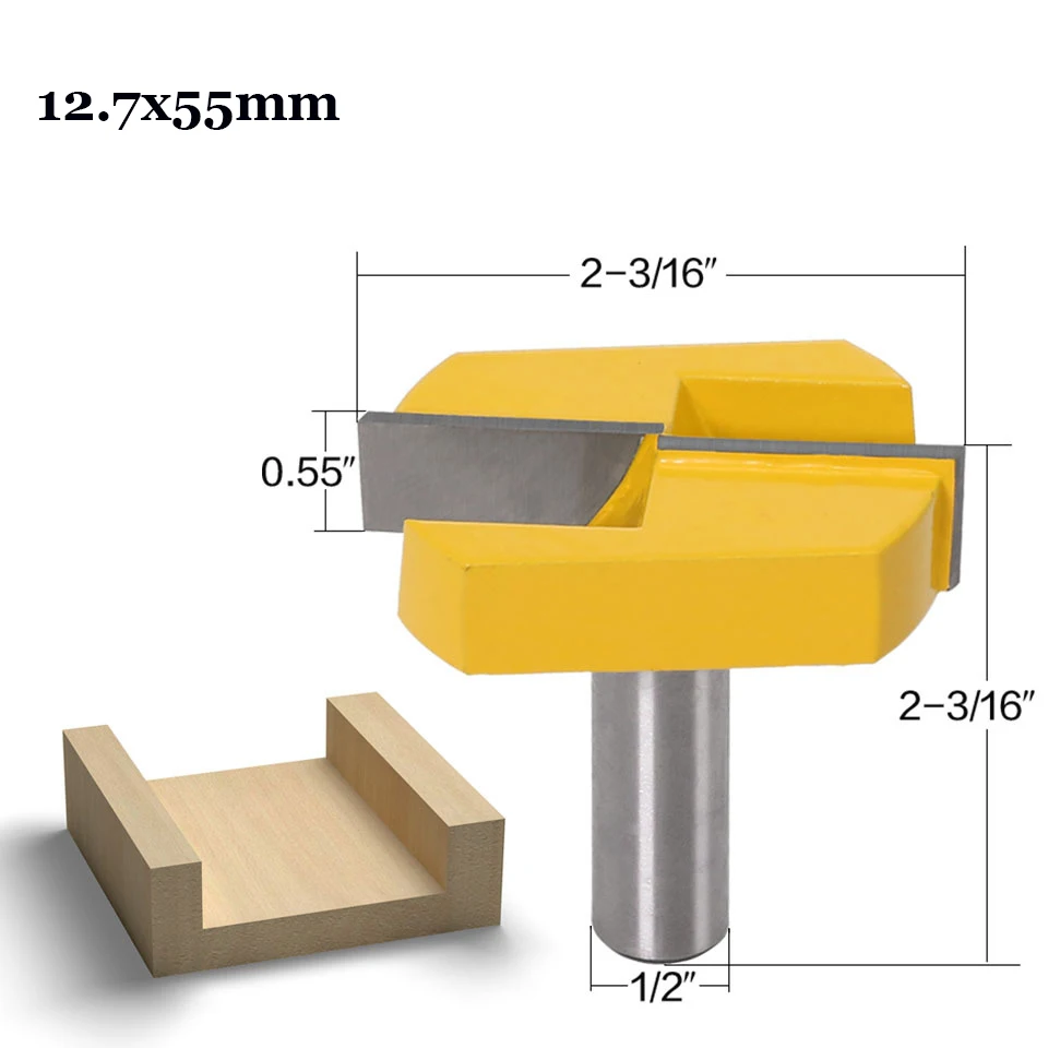 Augusttools  8/12/12.7mm Shank Cleaning Bottom Router Bits Wood Milling Cutter Carbide End Mill For Wood Woodworking Tools