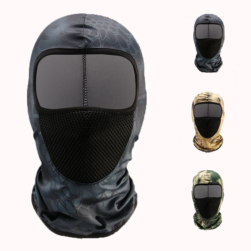 2021 Trendy Headgear Outdoor Multipurpose Python Lycra Wind Proof Hat Cycling One Hole Balaclava