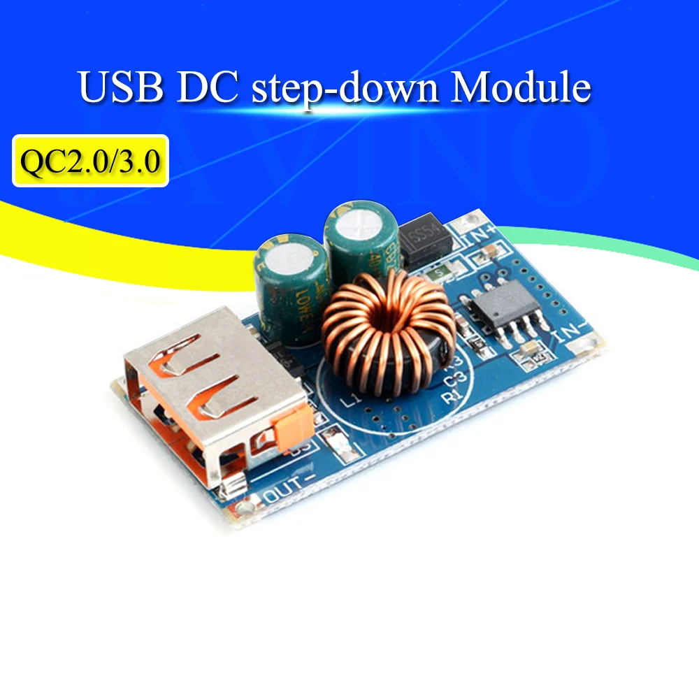 Modulo Step-Down USB DC 12V 24V a QC2.0 QC3.0 scheda di ricarica rapida per telefono cellulare per caricabatterie rapido FCP