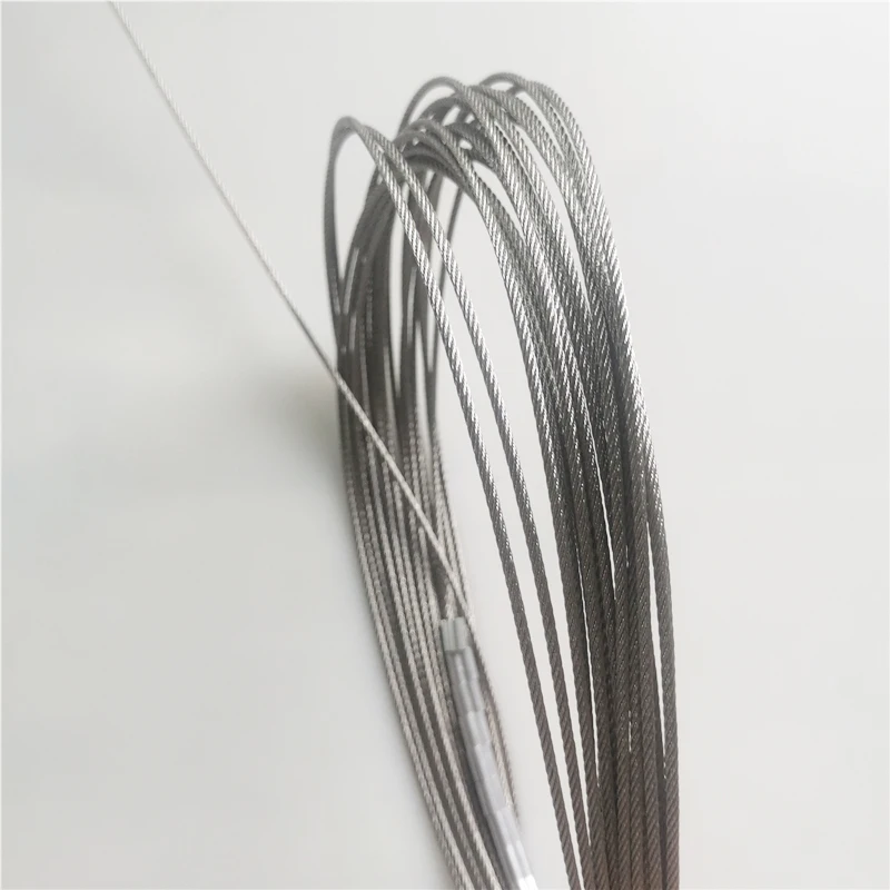 100M 50M  304 Stainless Steel 1mm 1.5mm 2mm Diameter Steel Wire bare Rope lifting Cable line Clothesline Rustproof 7X7