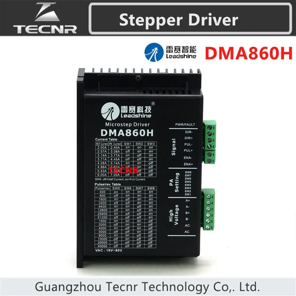 Leadshine DMA860H Stepper Driver DC 24-80V 2.4-7.2A For 2 Phase Nema34 Nema42 Motor