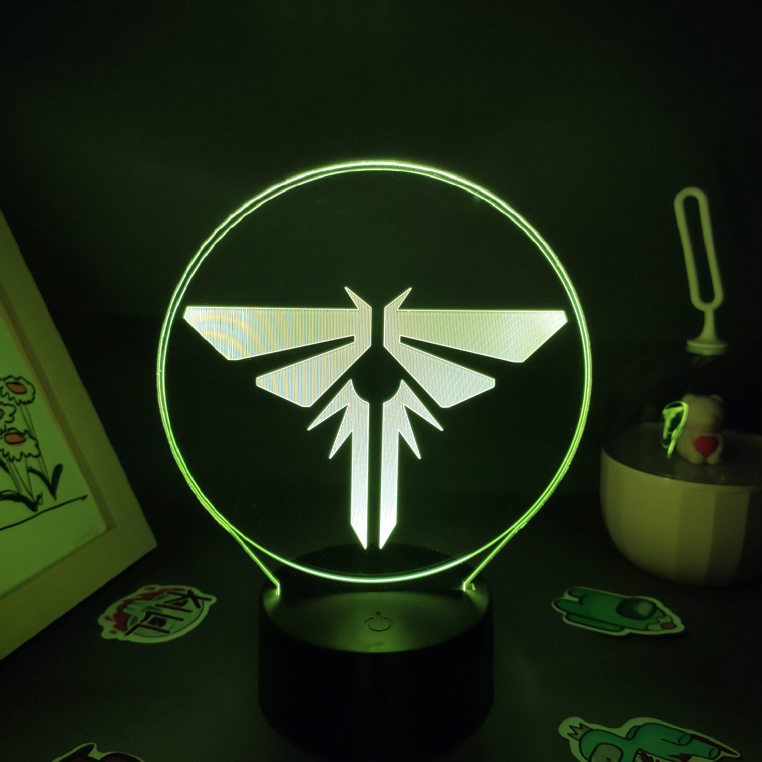 Lámpara de logotipo de juego The Last of Us 2 3D Led RGB Night Lights, regalo de cumpleaños genial para amigos, sala de juegos, mesa, decoración de