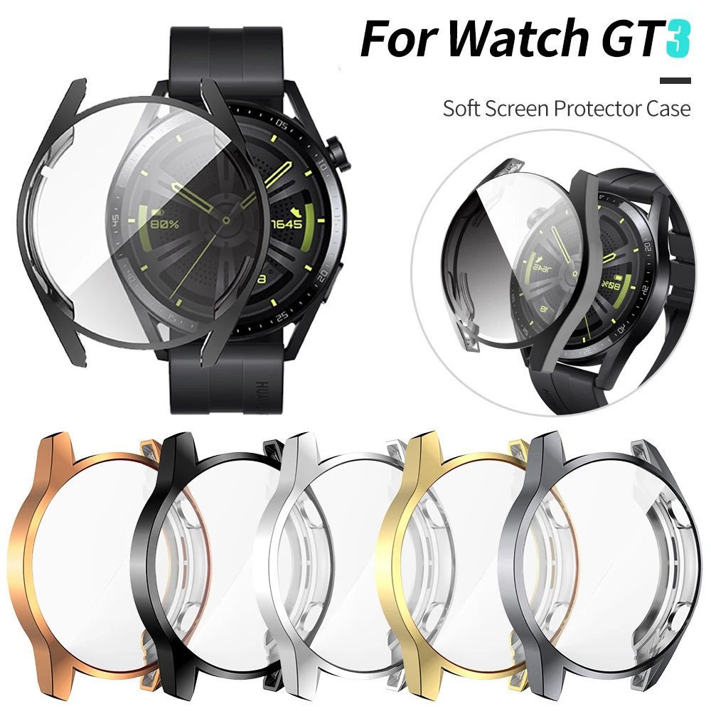 Screen Protector Cover for Huawei Watch 3 GT 3 46mm 42mm 2e Case GT2 GT3 Soft Tpu Scratch-resistant Shell Lightweight Bumper