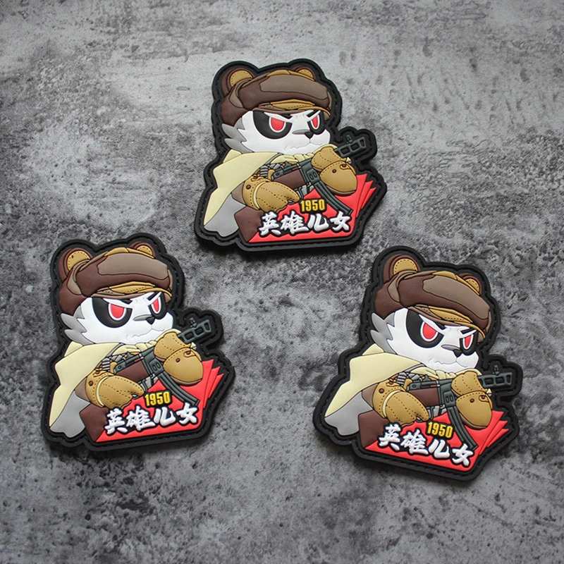 Sons & Hughters Parche táctico Panda 3D PVC para chaleco y bolsa MOLLE - imagen 4