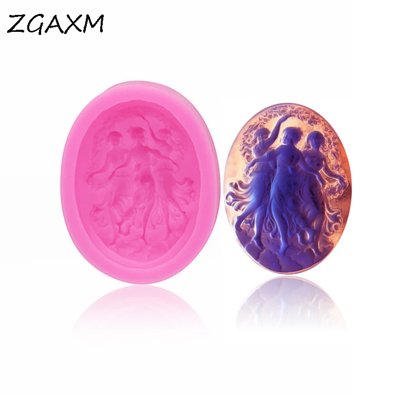 ZG148 Beautiful Angel Dancer Fondant Silicone Molds DIY Handmade Agate Making Kitchen Cake Baking Tools Biscuit Chocolate Mould