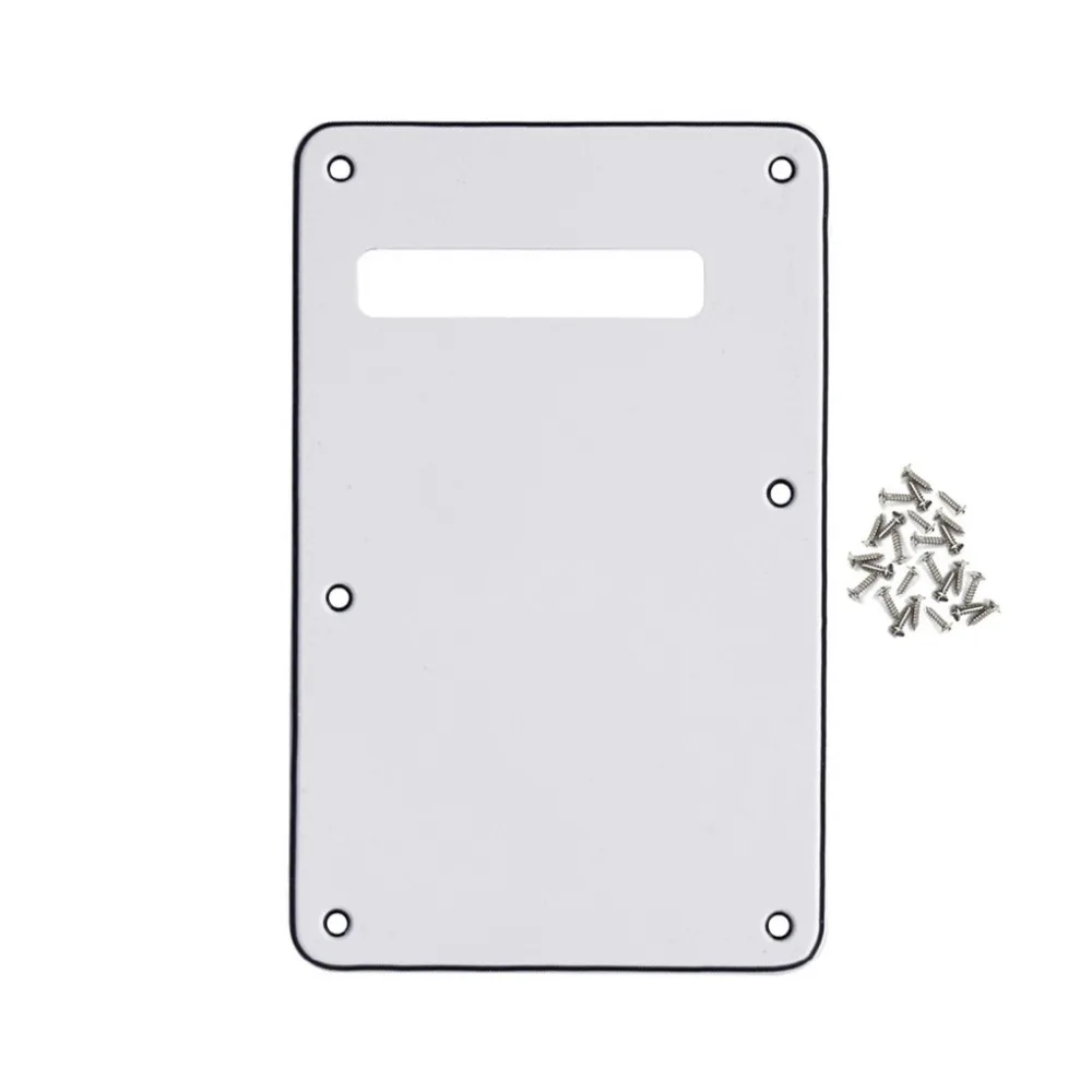 FLEOR 1pc ST Gitarre Schlagbrett Tremolo Hohlraum Abdeckung Gitarre Zurück Platte Rückplatte mit Schrauben für FD ST – Detail 7