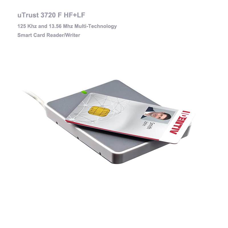 uTrust 3720 F 13.65 MHz HF & 125 kHz LF USB RFID desktop reader for contactless cards / tokens