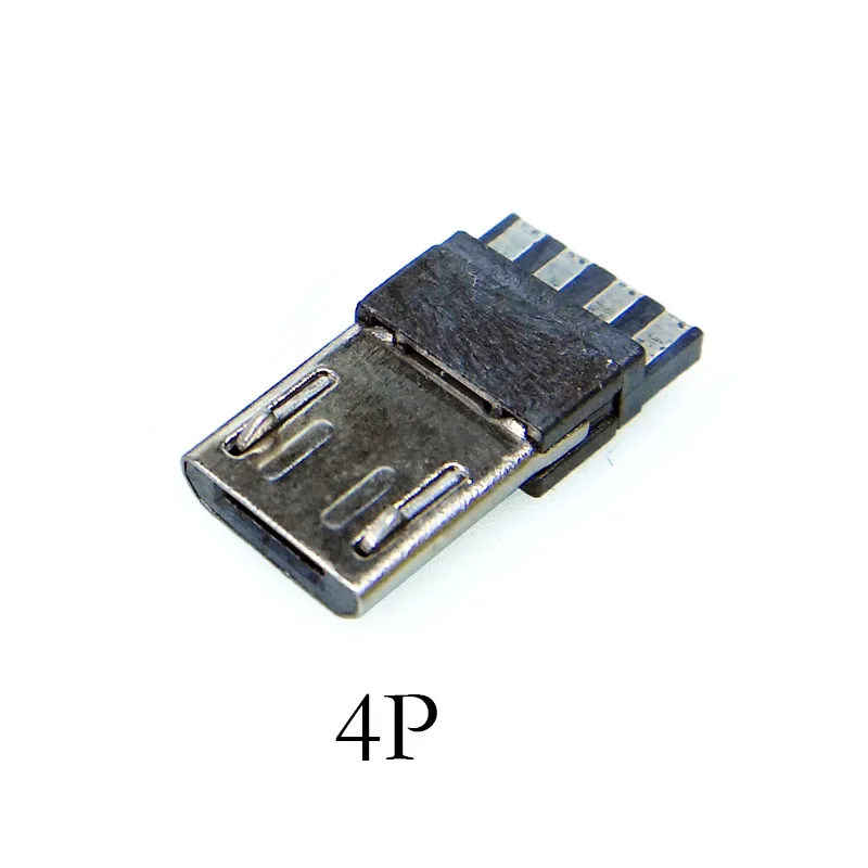 Conector Micro USB 4p/5p, 100 unids/lote, conector macho