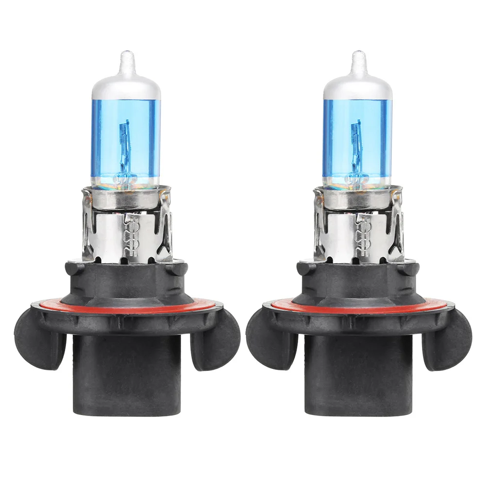 2PCS H13 9008 100/90W 5900K Super White High Low Beam Car Headlight Light Xenon Halogen Bulbs