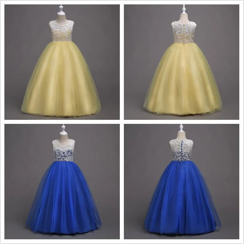 

Summer 5-16T Formal Children Pageant Ball Gowns Girls Cocktail Evening Clothes Kids Birthday party Princess Dress Girl clothing