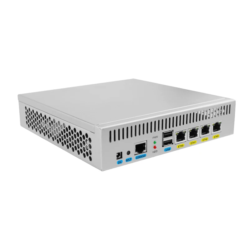 Pfsense-enrutador suave sin ventilador N2600, CPU, 4 Gigabit, LAN, Mini PC, Firewall, servidor usado, enrutamiento VPN, juegos, ordenador, Centos, Linuxs, Win10