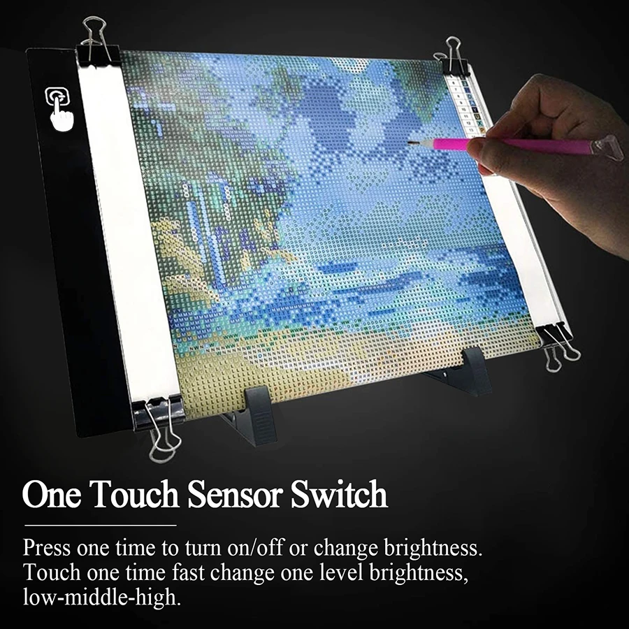 A3 A4/A5 Size Three Level Dimmable Led Light Pad,Tablet Eye Protection Easier For Diamond Painting Embroidery Tools Accessories