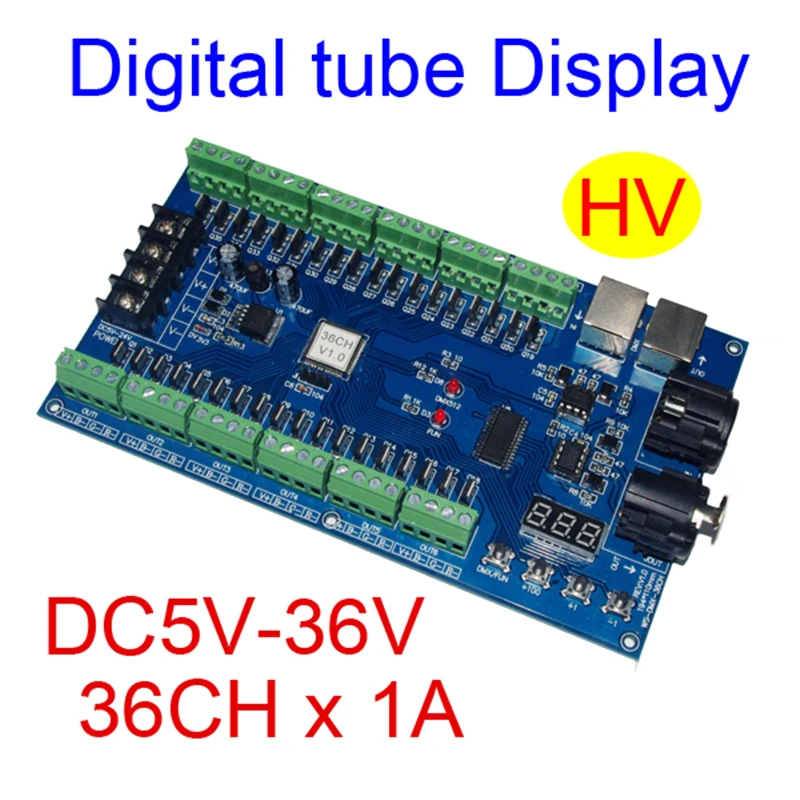 

36CH DMX512 Dimmer 36 Channel DMX Decoder 13group RGB output,LED DMX512 Driver XRL 3pin controller WS-DMX-36CH/HV DC5V-24 5V-36V