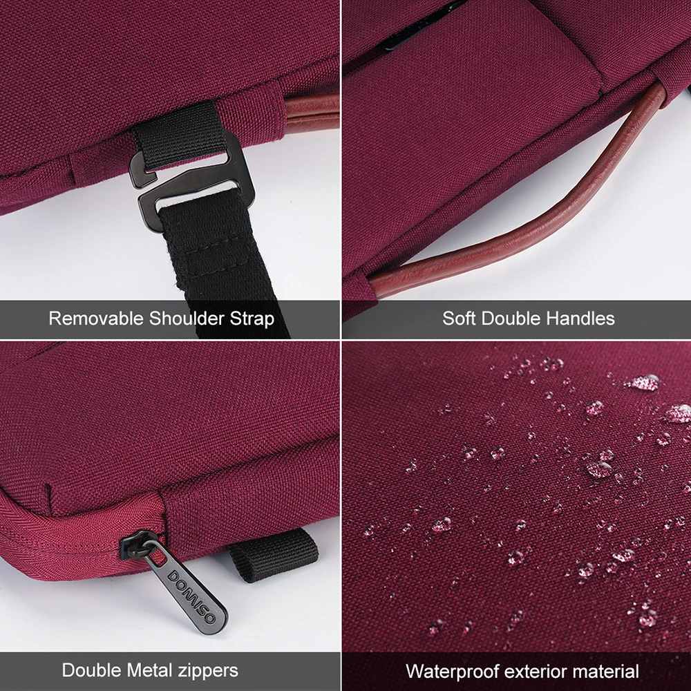 Imagem -04 - Domiso-multi-uso Strap Laptop Sleeve Bolsa Handle para 10 13 14 15.6 17 Computador Notebook Vermelho à Prova de Choque