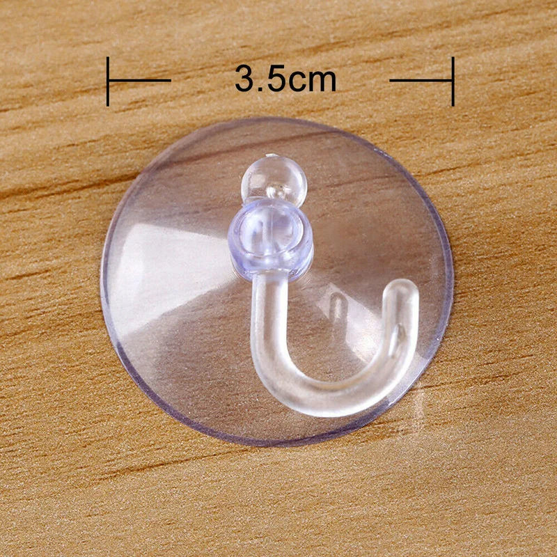 5Pcs Suction Cups Caps Suckers Glass Window Wall Hook Hanger Kitchen Bathroom Cup Hooks Home Accessories