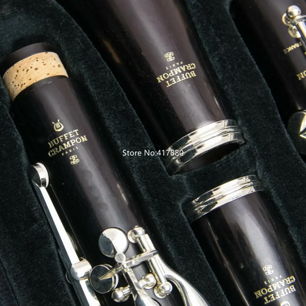 High Quality Buffet Crampon RC Bb Clarinet BC1114-2-0 Bb Tune Ebony Wood Sliver Plated 17 Keys With Case