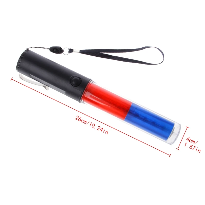 MOLA Powerful LED Flashlight Plastic Traffic Wand Torch 4 Modes Blizzard Flash 