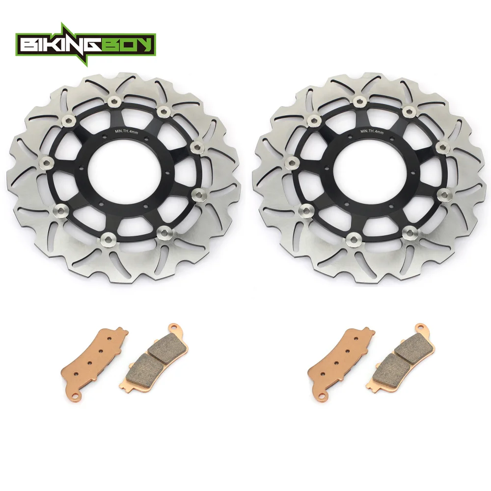 BIKINGBOY VTX 1800 R S 02 03 04 05 06 07 VTX1800 F N 05-11 VTX 1800 T 07-11 VTX1800 C 02-08 Front Brake Discs Disks Rotors Pads