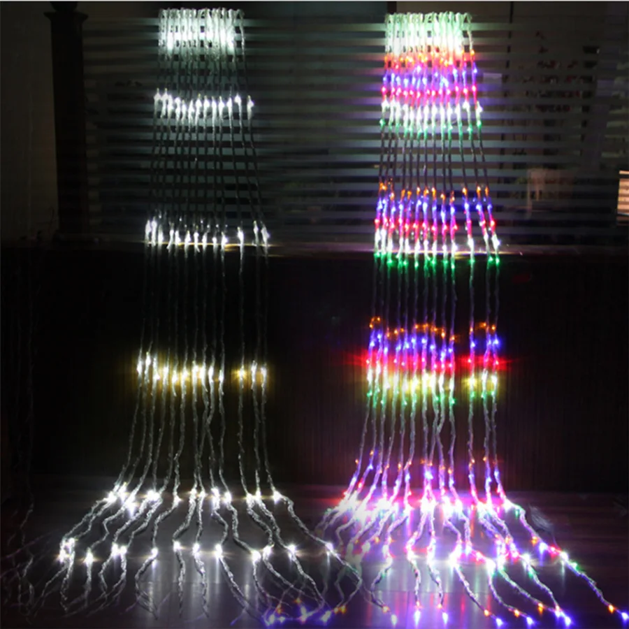 

Christmas LED Waterfall Meteor Shower String Lights Festoon 3X2/3x3M Holiday Garlands Lights for Home Garden Bedroom Decorations