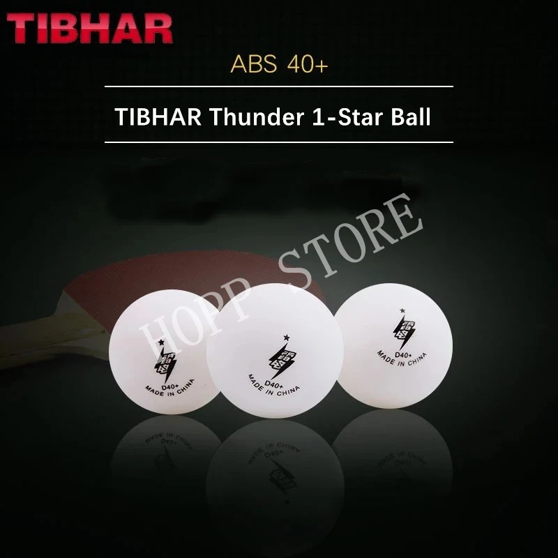 

TIBHAR Table Tennis Balls New Material 1-Star 40+ABS Plastic Poly Thunder and lightning Original TIBHAR Ping Pong Ball